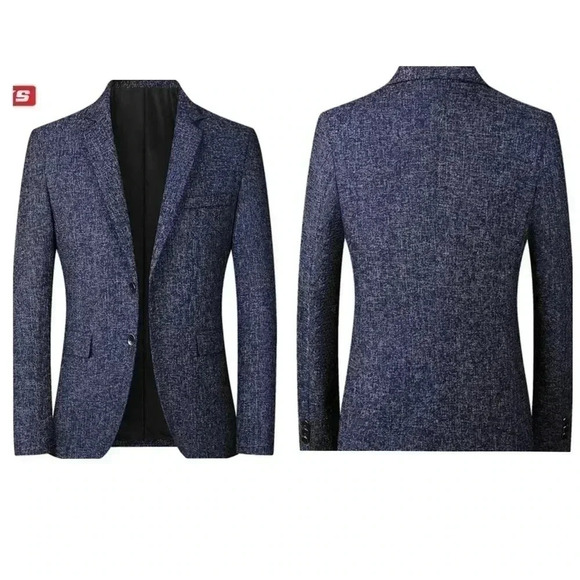 Men's jacket blazer navy blue / white - Picture 1 of 10